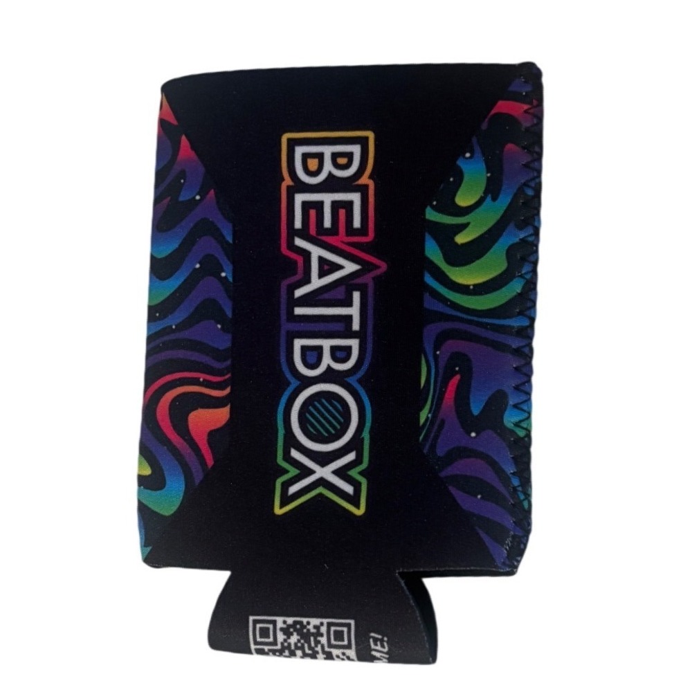 Outside Lands 2026 Beatbox Box Koozie Psychedelic Rainbow Festival Merch Black